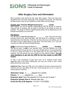 After Surgery Care and Information
