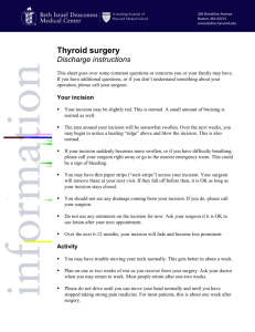 Thyroid surgery: Discharge instructions