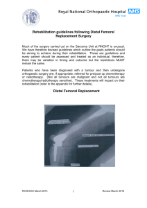 Distal femoral replacement rehabilitation guidelines
