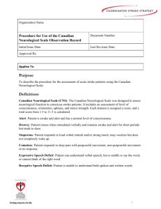 CNS Procedure - Heart and Stroke Foundation of Ontario