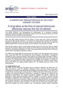 Press release (English version) IPERGAY october 2014 - HIV i-Base