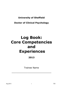 7.5 Log Book: Core Competencies and