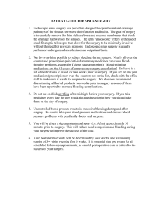 PATIENT GUIDE FOR SINUS SURGERY