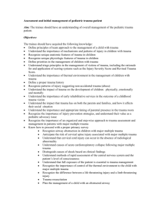 Assessment and initial management of pediatric trauma patient