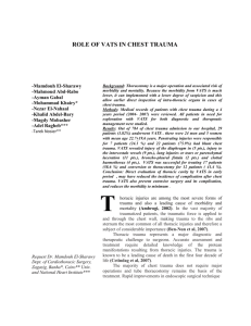 ROLE OF VATS IN CHEST TRAUMA