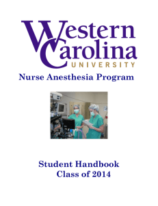 Nurse Anesthesia Program Handbook
