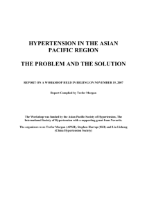 Hypertension in the Asian Pacific Region