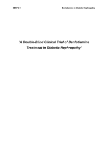 `A Double-Blind Clinical Trial of Benfotiamine Treatment