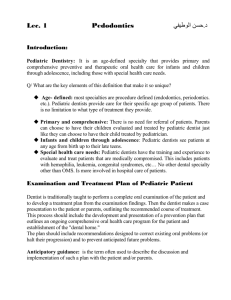 Examination and Treatment Plan of Pediatric Patient