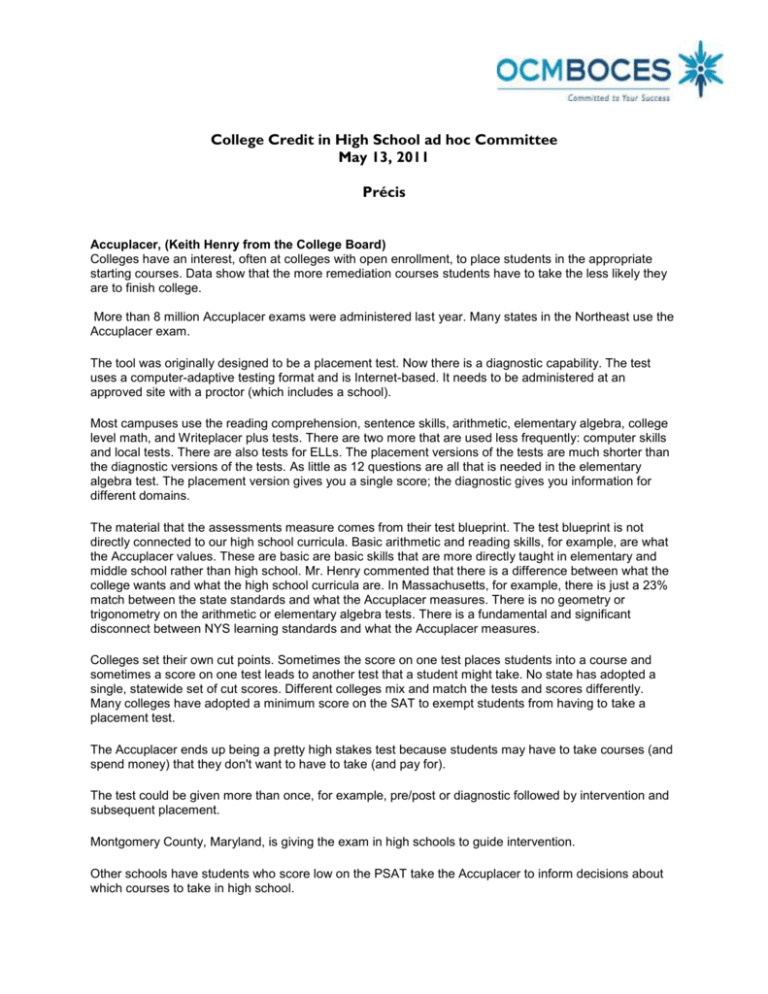 Minutes OCM Boces Minutes OCM Boces