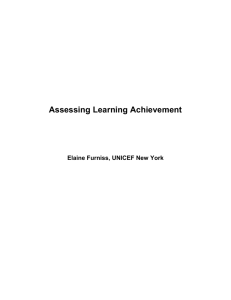 Assessing Learning Achievement