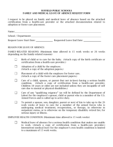 FMLA Request Form - Suffield School District