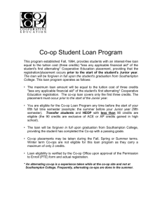 Co-op Student Loan Program: