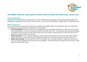 What parent carers need to know and do