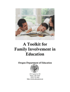 Family Involvement - Oregon Department of Education