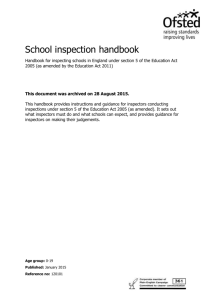 School inspection handbook
