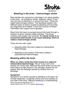 Bleeding in the brain - haemorrhagic stroke