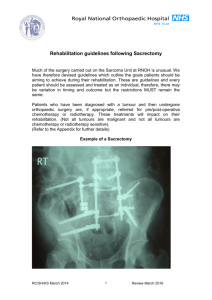Sacrectomy rehabilitation guidelines