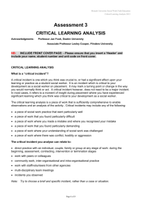 CRITICAL LEARnING ANALYSIS