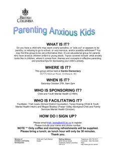Parenting Anxious Kids Flyer - Sardis Elementary