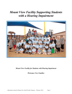 Mount View facility for hearing Impaired students