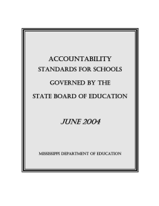 Accountability Standards for Schools Governed by SBE, 2004