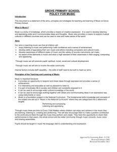 POLICY FOR MUSIC - Grove Primary School