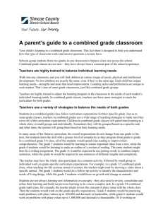 A parent`s guide to a combined grade classroom