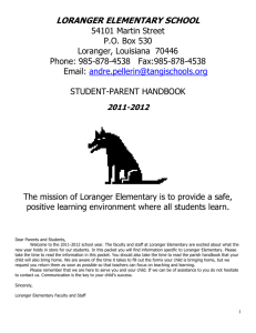 LORANGER ELEMENTARY SCHOOL - Tangipahoa Parish Schools