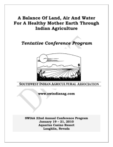 12th annual conference - Southwest Indian Agricultural Association