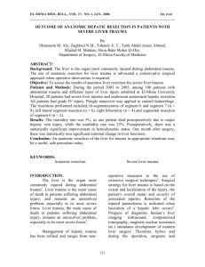 outcome of anatomic hepatic resection in patients with severe liver