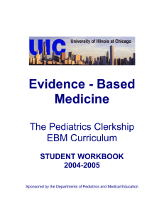 evidence-based medicine curriculum for the pediatrics clerkship