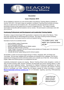 Newsletter Issue 2 Summer 2015 We are delighted to welcome you