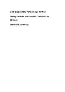 Taking Forward the Scottish Clinical Skills Strategy