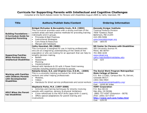 Curricula for Supporting Parents with Cognitive