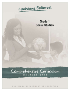 Social Studies Grade 1 - Louisiana Department of Education