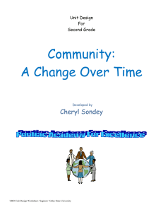 Community: A Change Over Time - Saginaw Valley State University