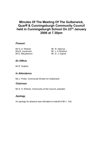 Minutes Of The Meeting Of The Gulberwick, Quarff & Cunningsburgh
