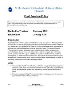 pupil premium 2015 - St Christophers School