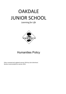 Humanities - Oakdale Juniors School