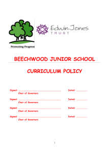 Our curriculum policy - Beechwood Junior School