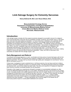 Limb Salvage Surgery for Extremity Sarcomas