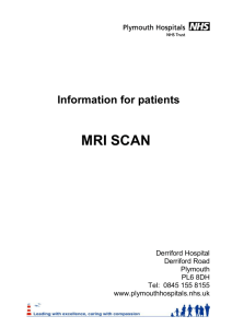 Information for patients - MRI Scan