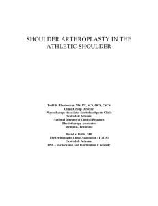 non-surgical treatment of the osteoarthritic shoulder