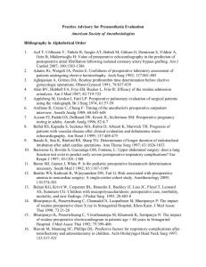 Preanesthesia Evaluation Bibliography