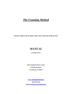 Training Manual - The Counting Method