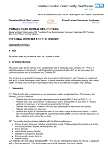 primary mental health service referral criteria