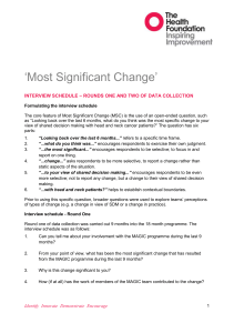 Most significant change: interview template