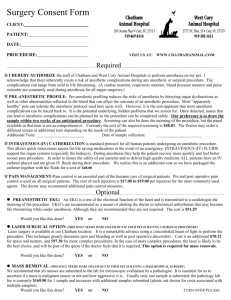 Surgical Consent Form - West Cary Animal Hospital