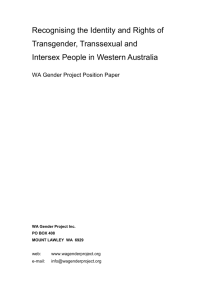 1.1 About WA Gender Project - Australian Human Rights Commission